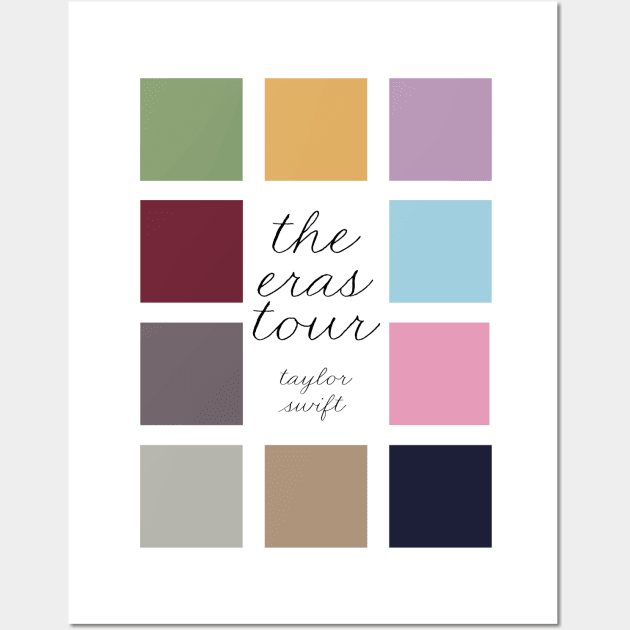 Taylor Swift The Eras Tour Color block Albums Wall Art by Designedby-E